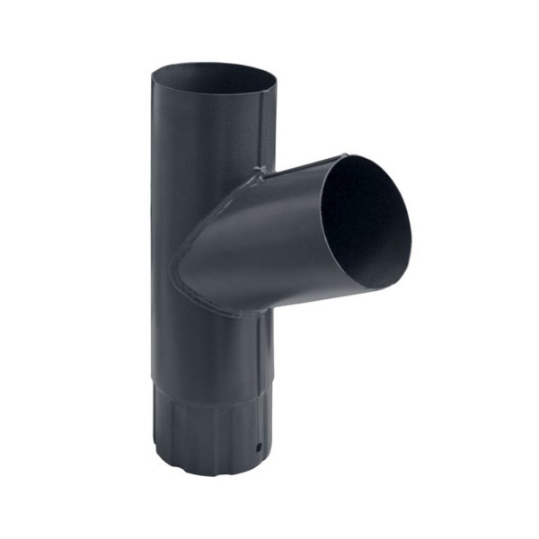 Водосток Grand Line 150x100 – Тройник трубы RAL 7024 купить в Тосно