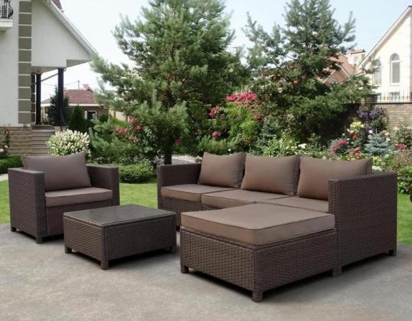 Комплект мебели AFINA плетеной из иск. ротанга YR821A Brown/Beige купить в Тосно