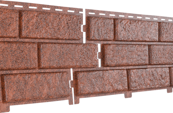 Фасадная панель Ю-Пласт Стоун Хаус Кирпич Красный купить в Тосно