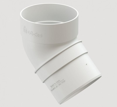 Колено 45˚ПВХ Docke STANDART пломбир