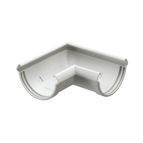 Угол желоба 90° Docke Lux ПВХ Пломбир купить в Тосно