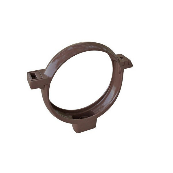 Водосток Альта-Профиль ПВХ – Хомут трубы (коричневый) купить в Тосно