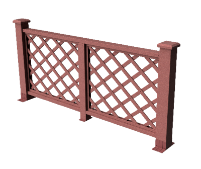 Ограждения декоративное ДПК GRINDERDECO Ламбет мербау