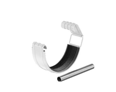 Водосток Aquasistem, система 125x90 - Соединитель желоба с резиновым уплотнителем RR 20 Мраморно-белый