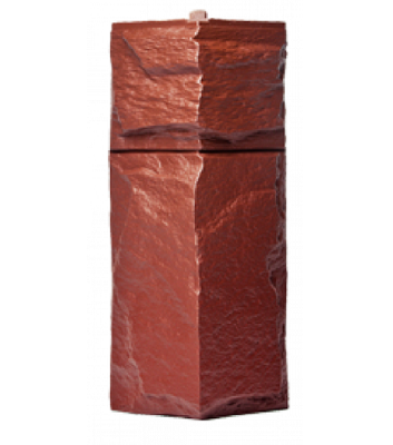 Угол T-Сайдинг-Гранит Леон Красный