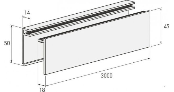 Планка финишная темная купить в Тосно