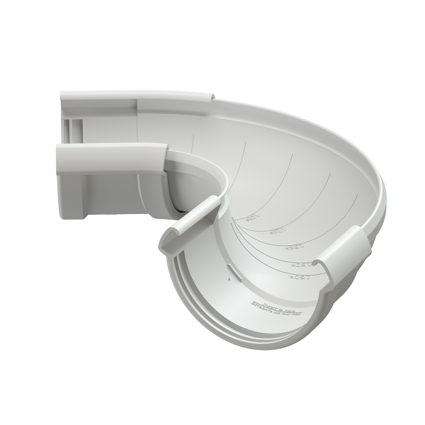 Угол желоба регулируемый Docke Lux ПВХ Пломбир купить в Тосно
