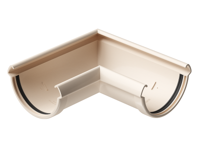 Угол желоба 90° Docke Lux ПВХ Латте