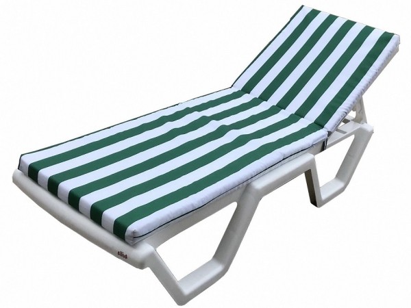 Матрас для шезлонга TWEET Зеленые белые полоски купить в Тосно