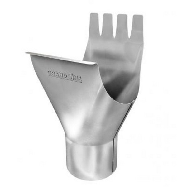 Водосток Grand Line 125x90 – Воронка желоба RAL 9003 купить в Тосно