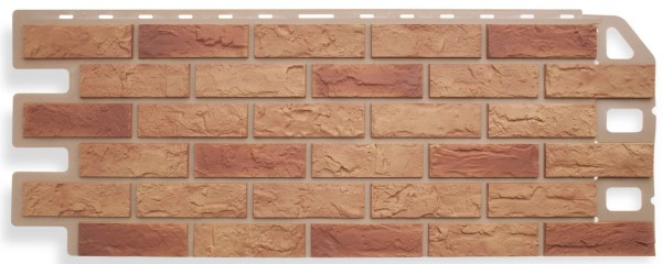 Фасадная панель Цокольный сайдинг Альта профиль кирпич Бежевый Комби купить в Тосно