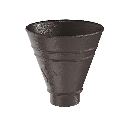 Водосток Aquasistem, Система 125x90 - Воронка водосборная круглая RR 32 Тёмно-коричневый matt купить в Тосно