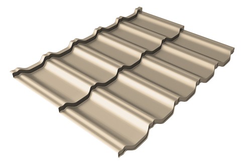 Металлочерепица модульная Квинта Uno Grand Line c 3D резом 0,5 Satin RAL 1015 светлая слоновая кость купить в Тосно