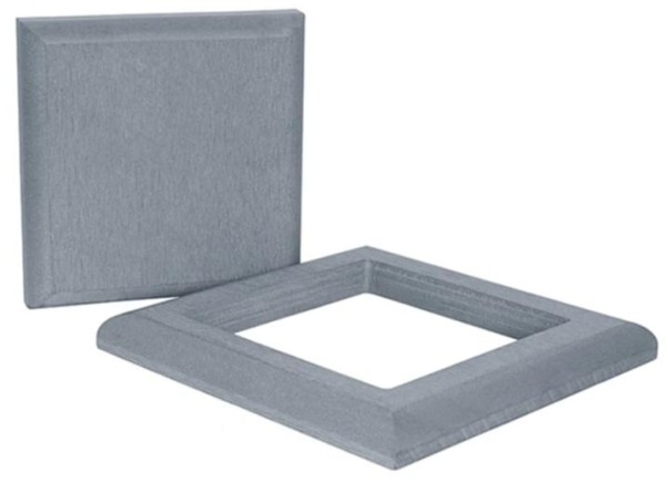 Комплект крышка и юбка ДПК для столба Polivan DENPASAR серый купить в Тосно