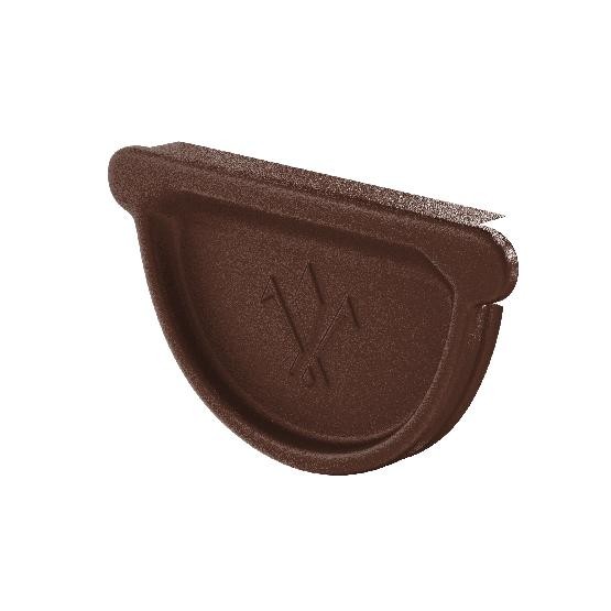 Водосток Aquasistem, Система 125x90 - Заглушка желоба универсальная RAL 8017 Коричневый matt купить в Тосно