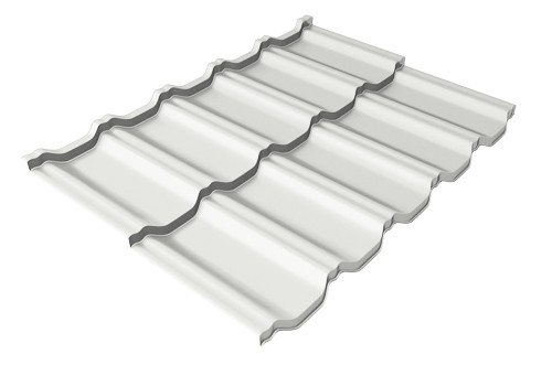 Металлочерепица модульная Квинта Uno Grand Line c 3D резом 0,5 Satin RAL 9003 сигнальный белый купить в Тосно