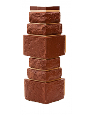 Угол T-Сайдинг-Дикий Камень Коричневый