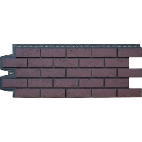 Фасадная панель Grand Line Состаренный кирпич Элит каштан, ШОВ черный купить в Тосно