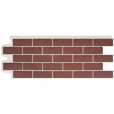 Фасадная панель Grand Line Состаренный кирпич Элит корица (махагон), ШОВ белый