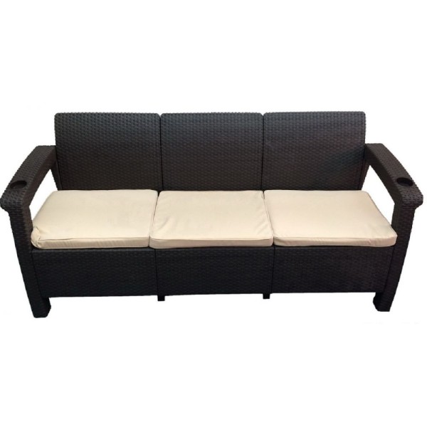 Трёхместный диван  Yalta Sofa 3 Seat венге купить в Тосно