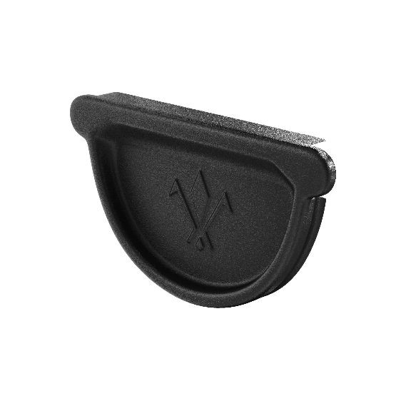 Водосток Aquasistem, система 125x90 - Заглушка универсальная с резиновым уплотнителем RAL 9005 Чёрный купить в Тосно