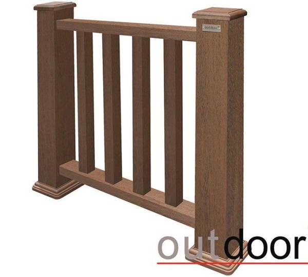 Ограждение из ДПК Outdoor Классик 3D STORM коричневый микс купить в Тосно