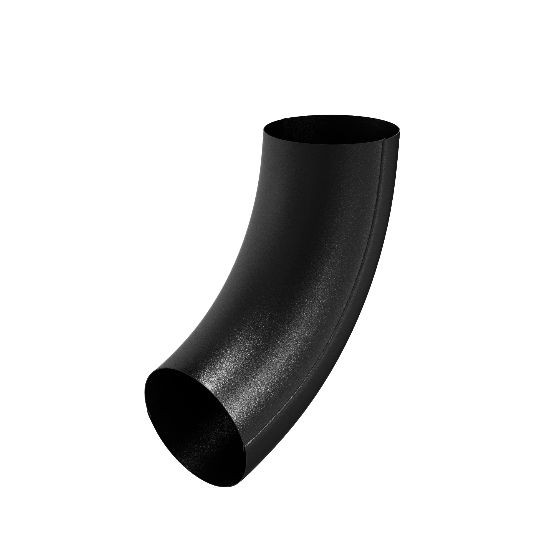 Водосток Aquasistem, система 125x90 - Колено трубы RAL 9005 Чёрный купить в Тосно