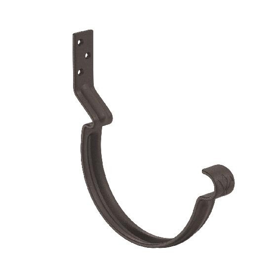 Водосток Aquasistem, Система 125x90 - Крюк крепления желоба короткий RR 32 Тёмно-коричневый matt купить в Тосно