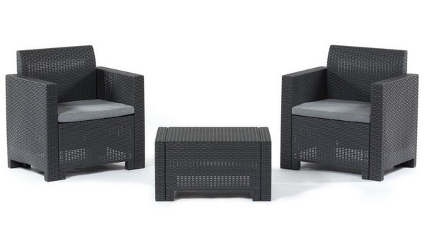 Комплект мебели Set Nebraska Terrace (2 кресла и кофейный столик) Венге купить в Тосно