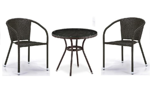 Комплект плетеной мебели AFINA из иск. ротанга Асоль-7 T282ANT/Y137C-W53 Brown 2Pcs купить в Тосно