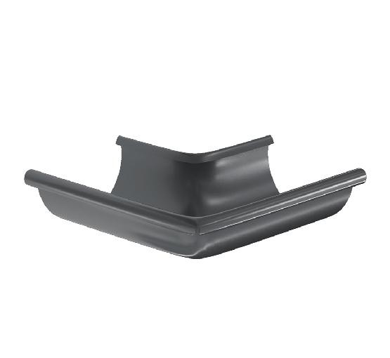 Водосток Aquasistem, система 125x90 -  Угол желоба, наружный 90° RAL 7024 Тёмно-серый купить в Тосно