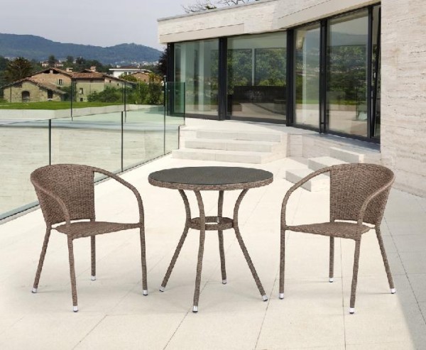 Комплект плетеной мебели AFINA из иск. ротанга T282ANT/Y137C-W56 Light Brown 2Pcs купить в Тосно