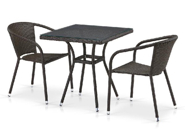Комплект плетеной мебели AFINA из иск. ротанга T282BNT/Y137C-W53 Brown 2Pcs купить в Тосно