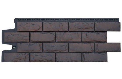 Фасадные панели Grand Line Колотый Камень Трюфель, Шов черный купить в Тосно