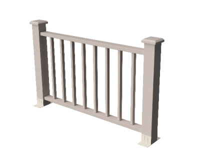 Ограждения декоративное ДПК GRINDERDECO Альма 1500 со скрытым крепежом выбеленый дуб