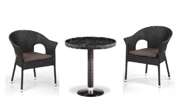 Комплект плетеной мебели AFINA из иск. ротанга T601/Y79A-W53 Brown 2Pcs купить в Тосно
