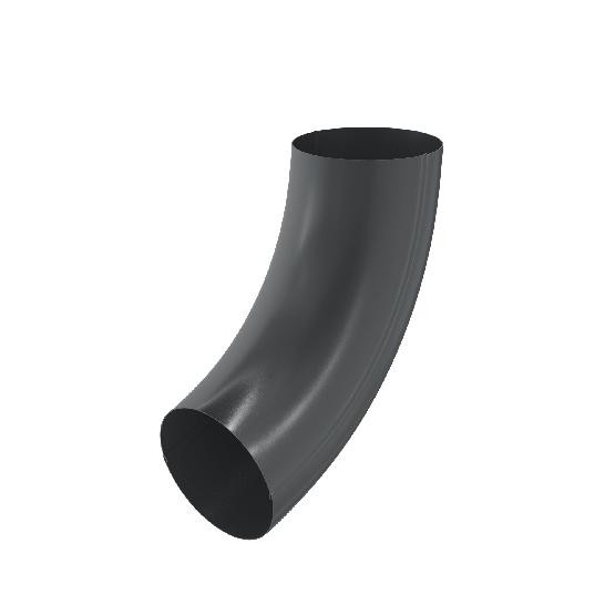 Водосток Aquasistem, система 125x90 - Колено трубы RAL 7024 Тёмно-серый купить в Тосно