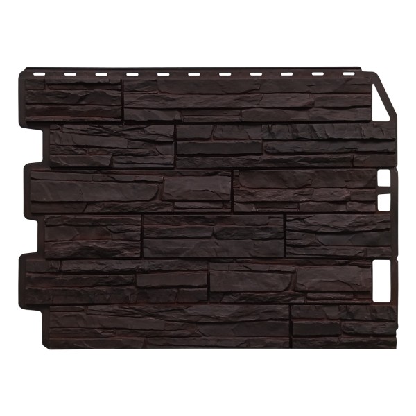 Фасадная панель FineBer, Скол - Тёмно коричневый купить в Тосно