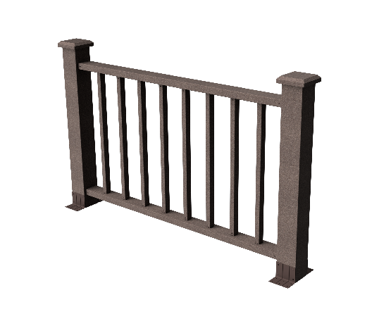 Ограждения декоративное ДПК GRINDERDECO Альма 1500 со скрытым крепежом венге купить в Тосно