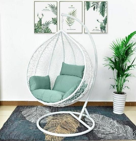 Кресло Подвесное из искусственного ротанга AFM-168A-XL White/Green купить в Тосно