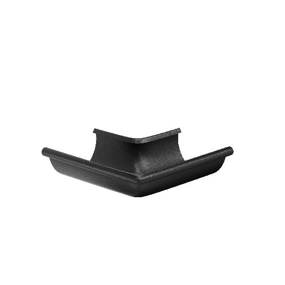 Водосток Aquasistem, система 125x90 - Угол желоба, наружный 90° RAL 9005 Чёрный купить в Тосно