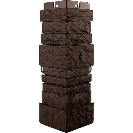 Угол наружный Альта-Профиль Скалистый камень ЭКО Коричневый купить в Тосно