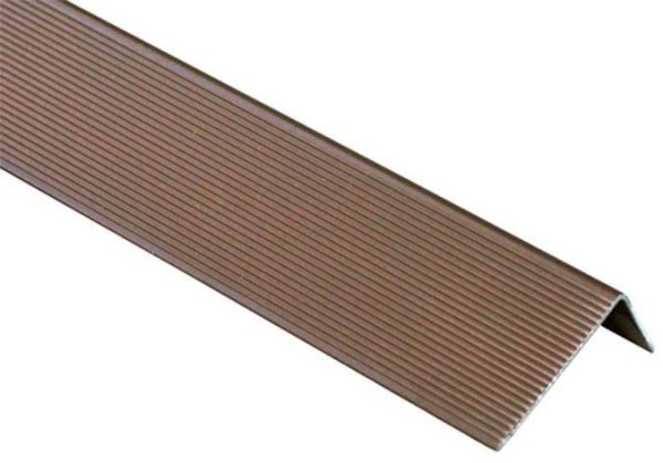 Угол завершающий алюминиевый KRONEX 51,5x30x3000 мм. коричневый купить в Тосно