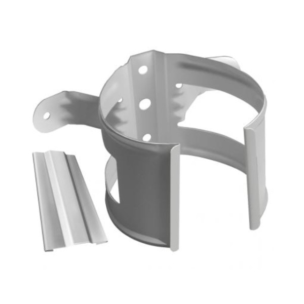 Водосток Grand Line 125x90 – Хомут трубы (на дерево) RAL 9003 купить в Тосно