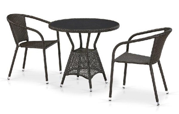 Комплект плетеной мебели AFINA из иск. ротанга T707ANS/Y137C-W53 Brown 2Pcs купить в Тосно