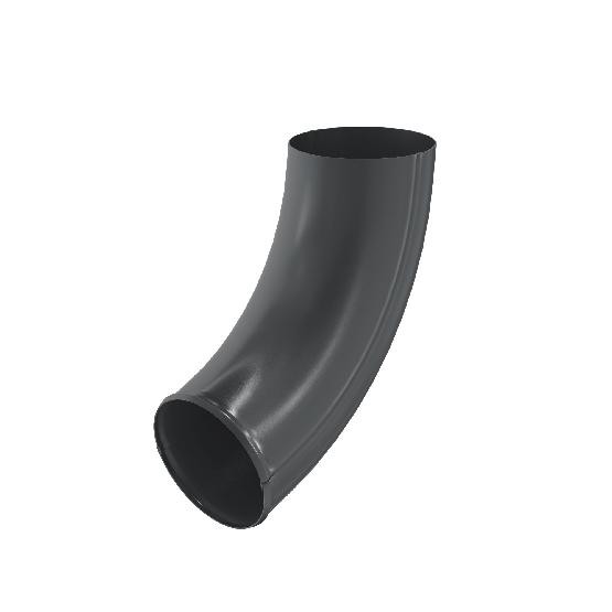 Водосток Aquasistem, система 125x90 - Отвод трубы RAL 7024 Тёмно-серый купить в Тосно