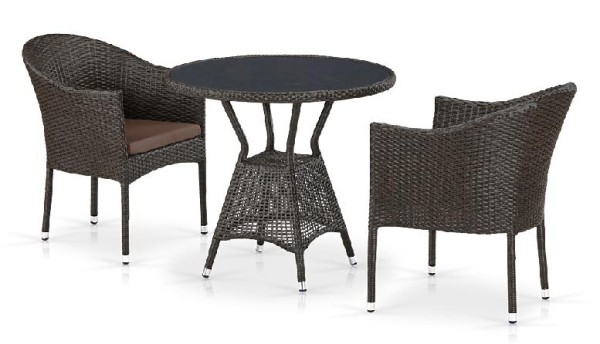 Комплект плетеной мебели AFINA из иск. ротанга T707ANS/Y350-W53 Brown 2Pcs купить в Тосно