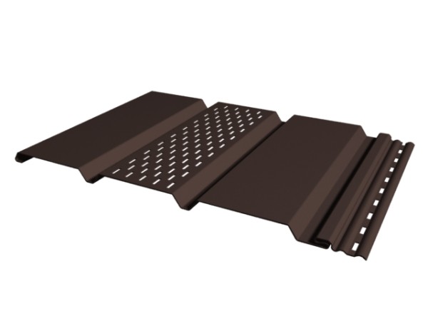 Софит к сайдингу ПЕРФОРАЦИЯ ПО ЦЕНТРУ TECOS ТЁМНЫЙ-КАШТАН купить в Тосно