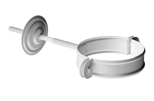 Хомут трубы D90 Döcke STAL PREMIUM Пломбир, (RAL 9010) купить в Тосно