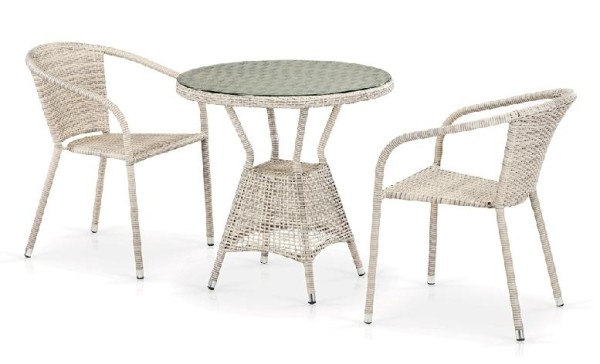 Комплект плетеной мебели AFINA из иск. ротанга T705ANT/Y137C-W85 Latte 2Pcs купить в Тосно